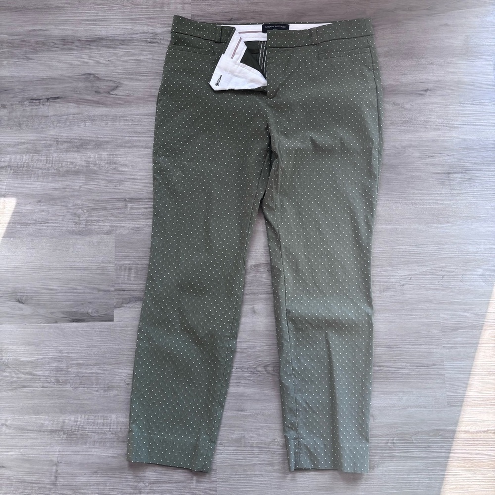 Banana Republic Green Women's Polka-Dot Ankle Pants